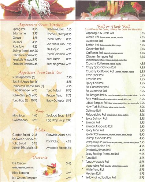 osaka japanese restaurant menu prices